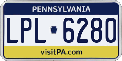 PA license plate LPL6280