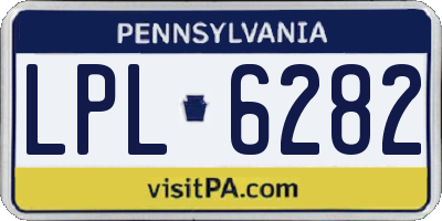 PA license plate LPL6282