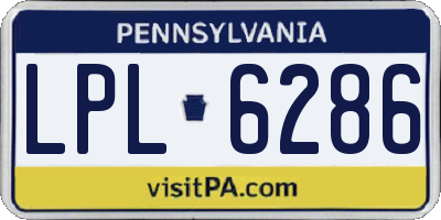 PA license plate LPL6286