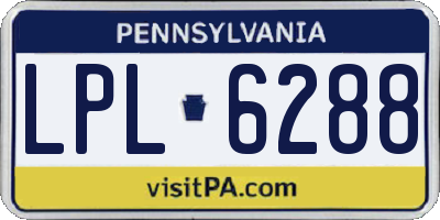 PA license plate LPL6288