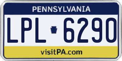 PA license plate LPL6290