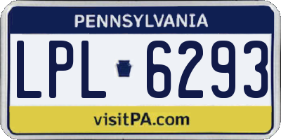 PA license plate LPL6293