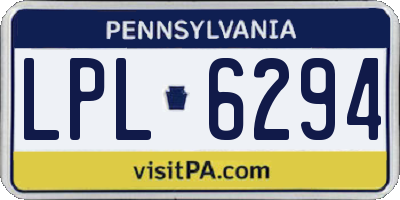PA license plate LPL6294