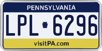 PA license plate LPL6296