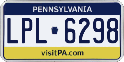 PA license plate LPL6298