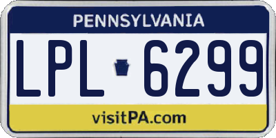 PA license plate LPL6299