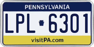 PA license plate LPL6301