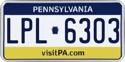 PA license plate LPL6303