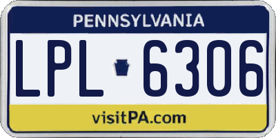 PA license plate LPL6306