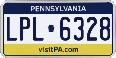 PA license plate LPL6328