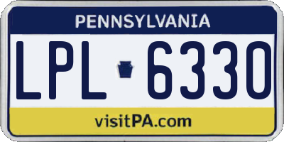 PA license plate LPL6330