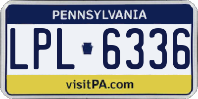 PA license plate LPL6336