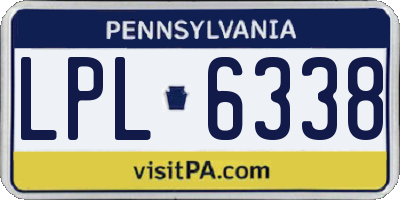 PA license plate LPL6338