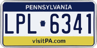PA license plate LPL6341