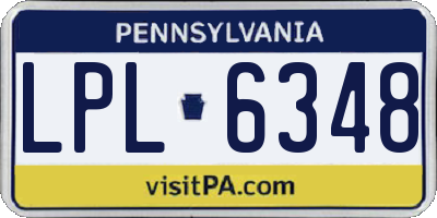 PA license plate LPL6348