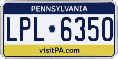PA license plate LPL6350