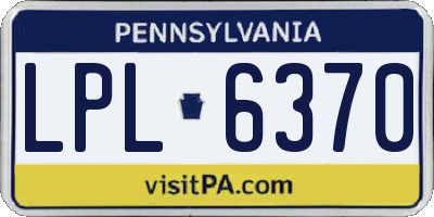 PA license plate LPL6370