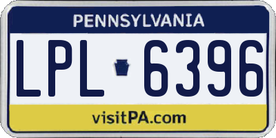 PA license plate LPL6396