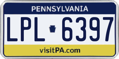 PA license plate LPL6397
