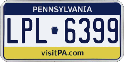 PA license plate LPL6399