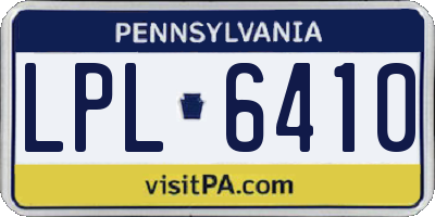 PA license plate LPL6410