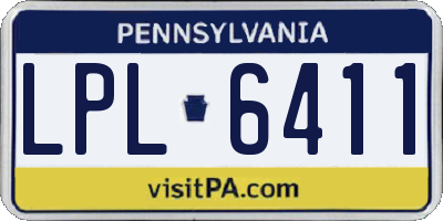 PA license plate LPL6411