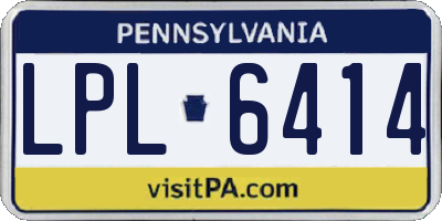 PA license plate LPL6414