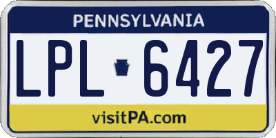 PA license plate LPL6427