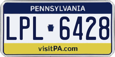 PA license plate LPL6428