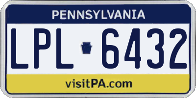 PA license plate LPL6432