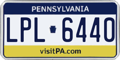 PA license plate LPL6440