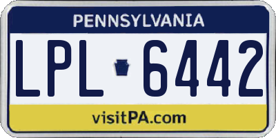 PA license plate LPL6442