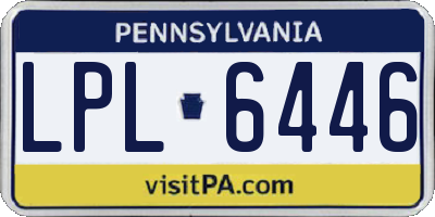 PA license plate LPL6446
