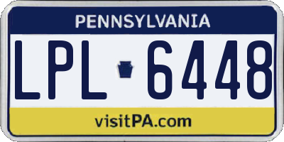 PA license plate LPL6448