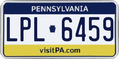 PA license plate LPL6459