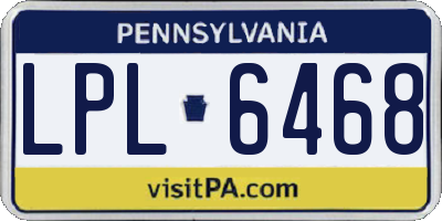 PA license plate LPL6468