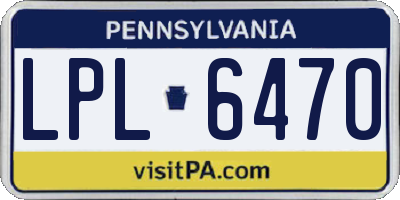 PA license plate LPL6470