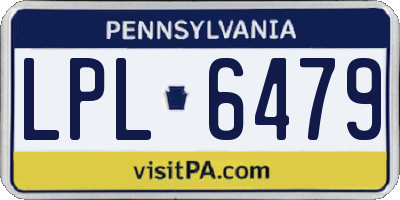PA license plate LPL6479