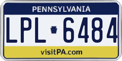 PA license plate LPL6484