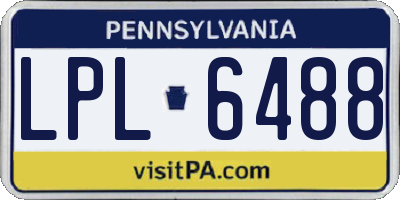 PA license plate LPL6488