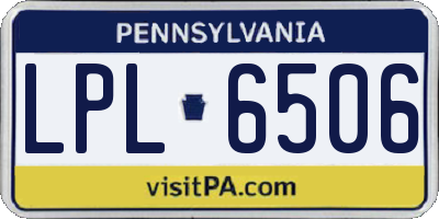 PA license plate LPL6506