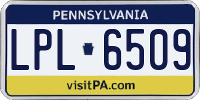 PA license plate LPL6509