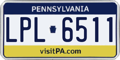 PA license plate LPL6511