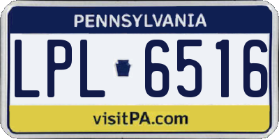 PA license plate LPL6516