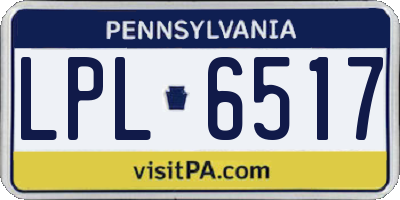 PA license plate LPL6517