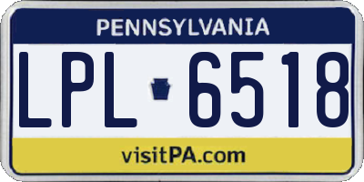 PA license plate LPL6518