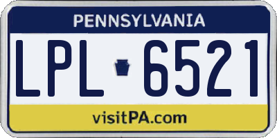 PA license plate LPL6521