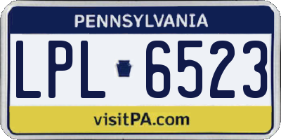 PA license plate LPL6523