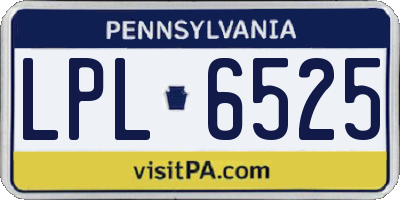 PA license plate LPL6525