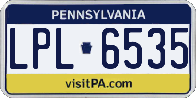 PA license plate LPL6535